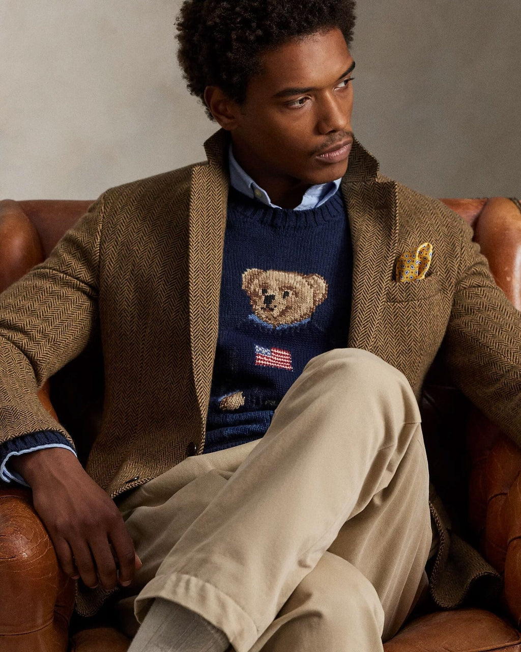 Ralph Lauren Polo Bear Baumwoll-Leinen-Pullover
