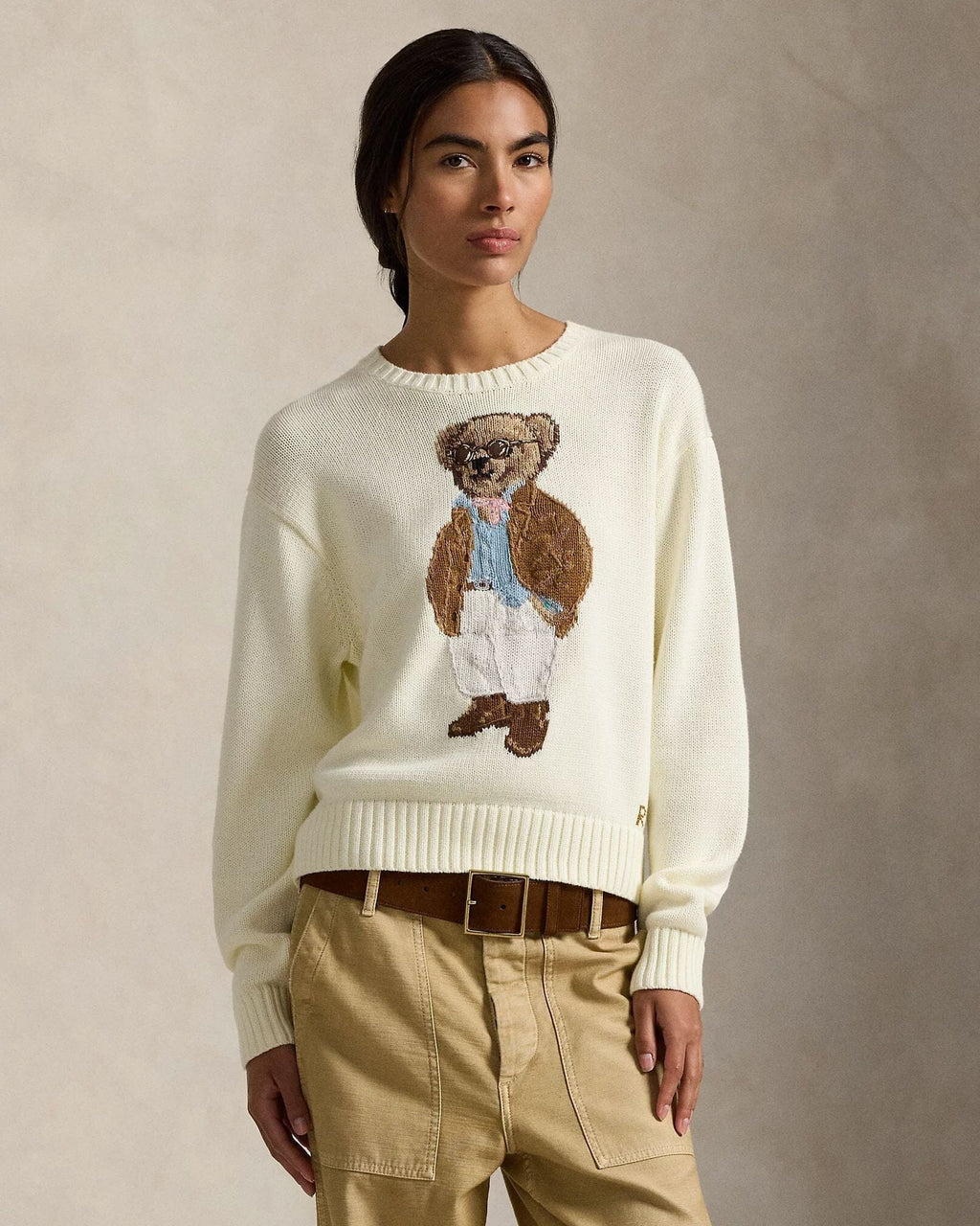 Ralph Lauren Polo Bear Baumwollpullover mit Rundhalsausschnitt