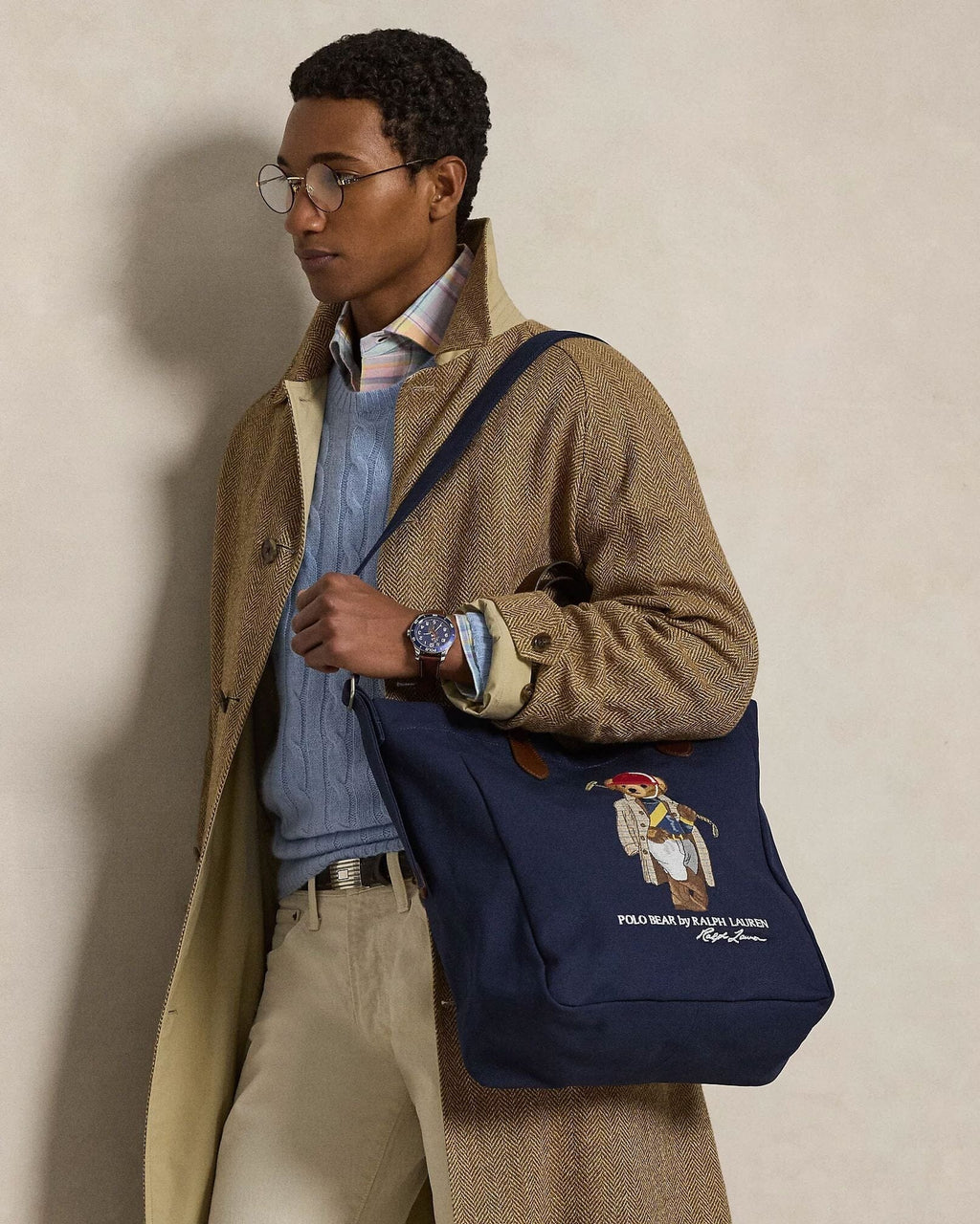 Ralph Lauren Polo Bear Canvas-Einkaufstasche