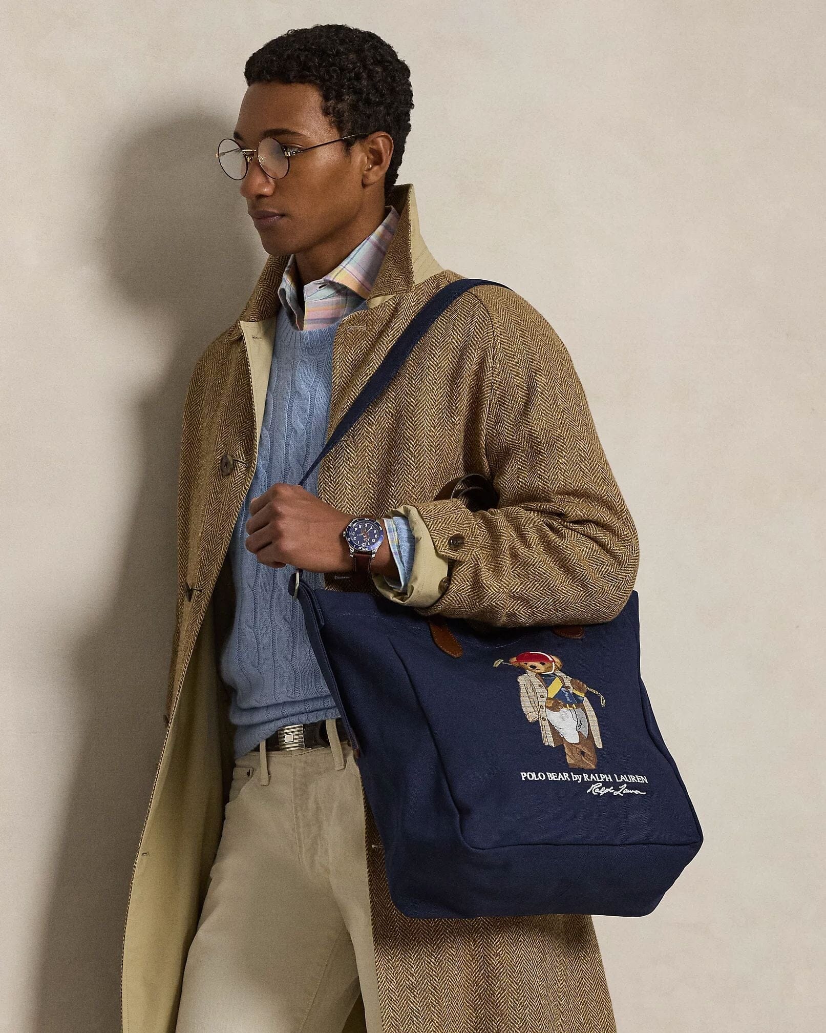 Ralph Lauren Polo Bear Canvas-Einkaufstasche