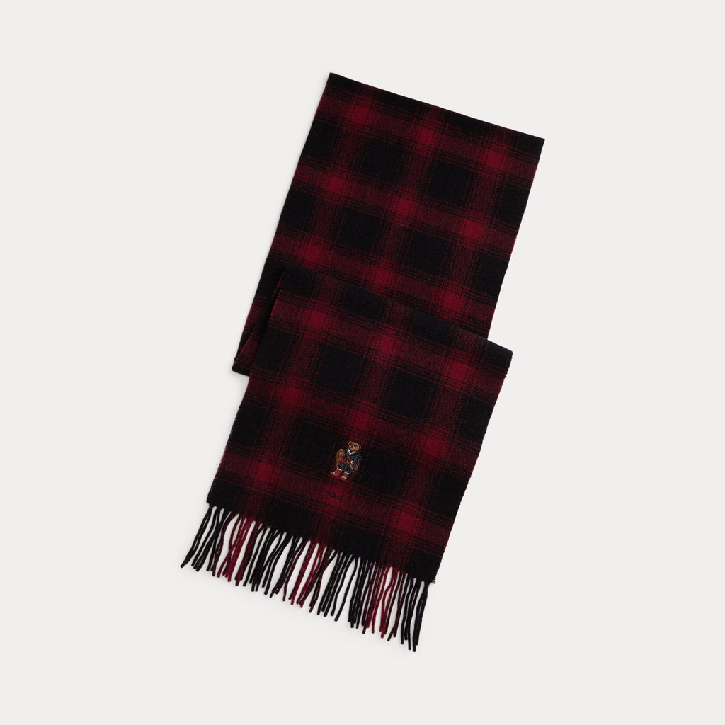Ralph Lauren Polo Bear karierter Wollschal